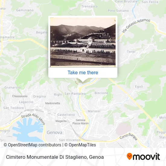 Cimitero Monumentale Di Staglieno map