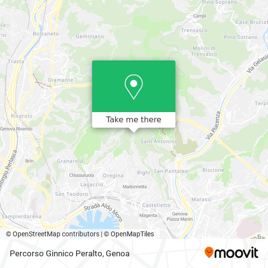 Percorso Ginnico Peralto map