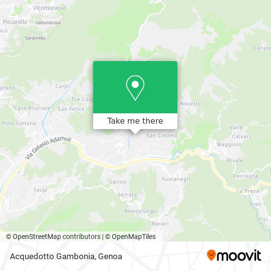 Acquedotto Gambonia map