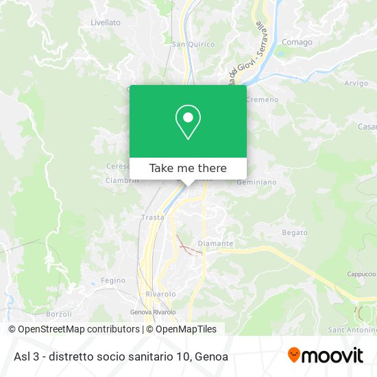 Asl 3 - distretto socio sanitario 10 map