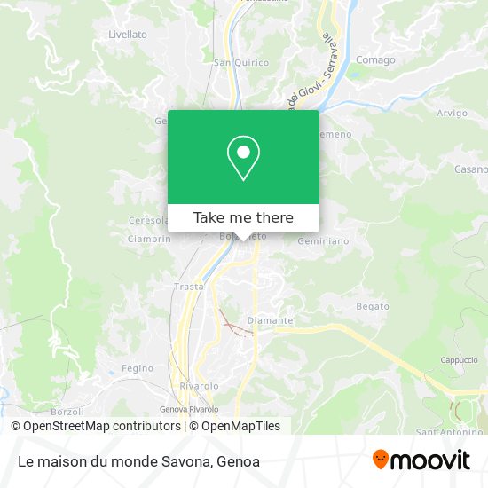 Le maison du monde Savona map