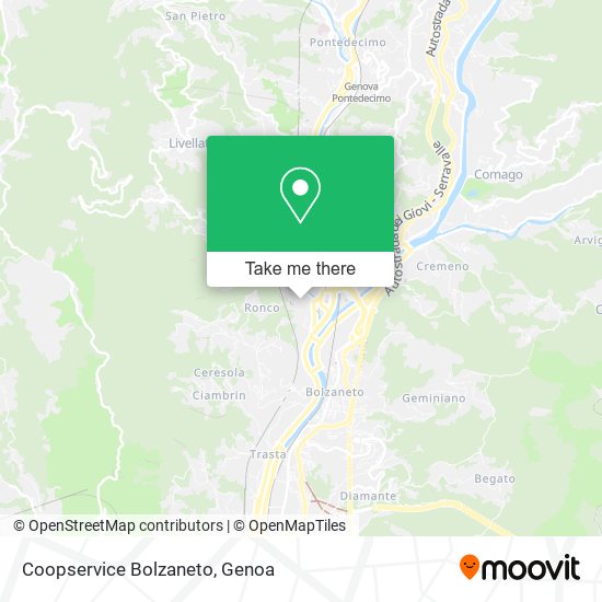 Coopservice Bolzaneto map