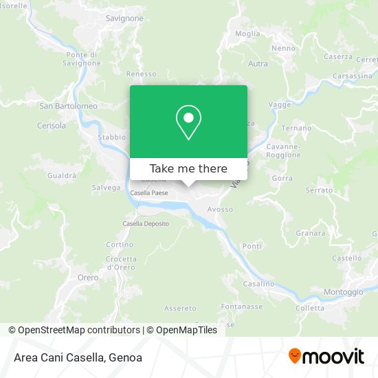 Area Cani Casella map