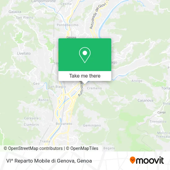 VI^ Reparto Mobile di Genova map