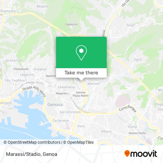 Marassi/Stadio map