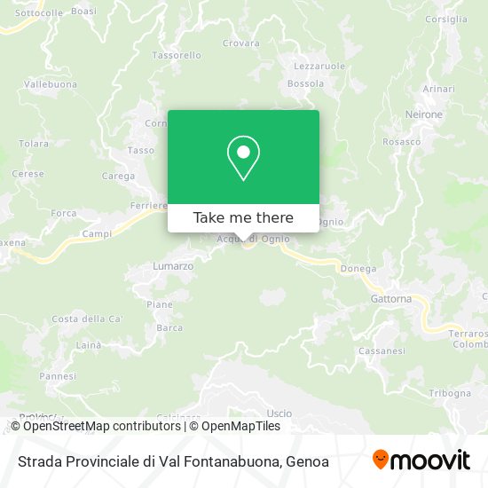Strada Provinciale di Val Fontanabuona map