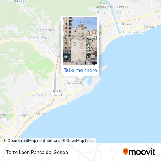 How to get to Torre Leon Pancaldo in Savona by Bus or Train?