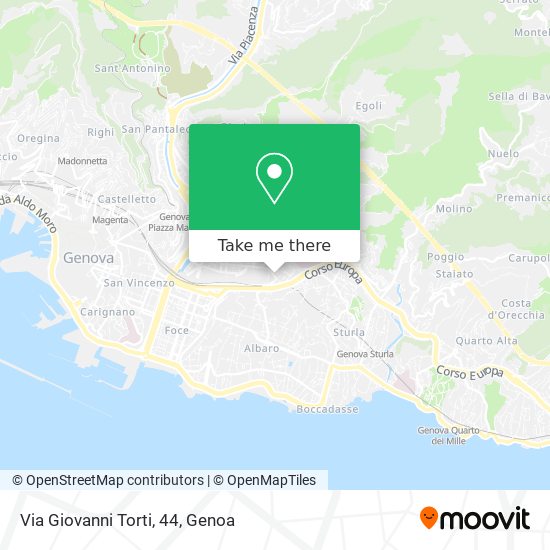 Via Giovanni Torti, 44 map