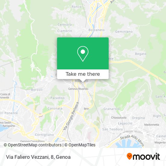 Via Faliero Vezzani, 8 map