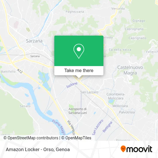 Amazon Locker - Orso map