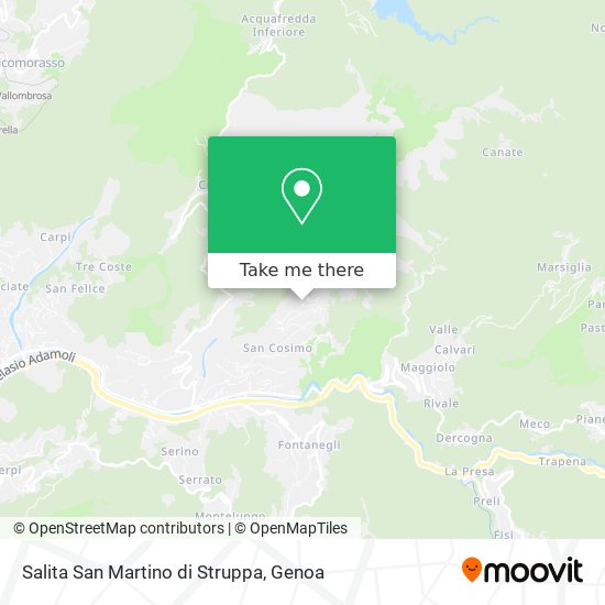 Salita San Martino di Struppa map