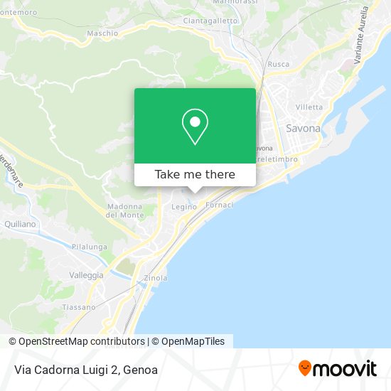 Via Cadorna Luigi 2 map