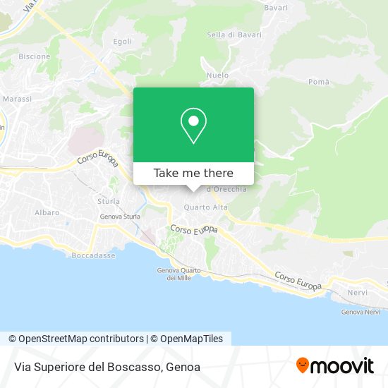 Via Superiore del Boscasso map