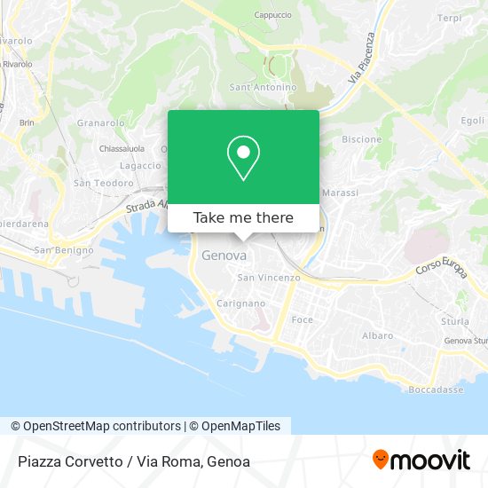 Piazza Corvetto / Via Roma map