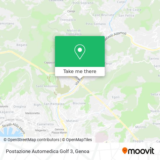Postazione Automedica Golf 3 map