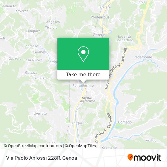 Via Paolo Anfossi 228R map