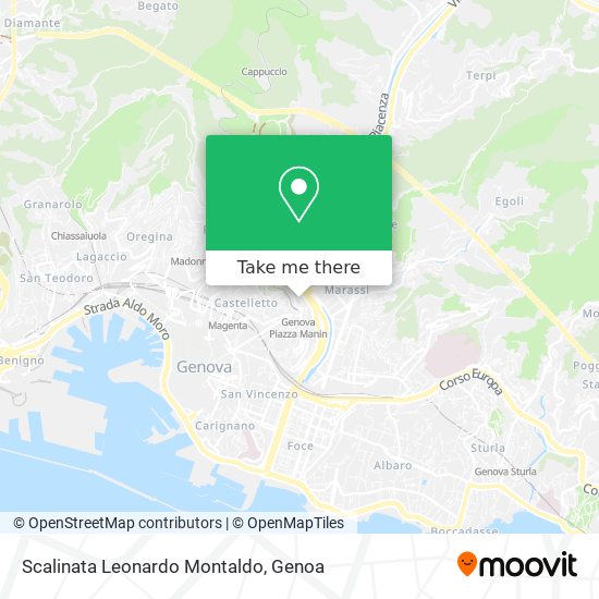 Scalinata Leonardo Montaldo map