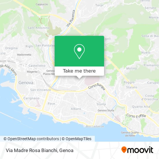 Via Madre Rosa Bianchi map