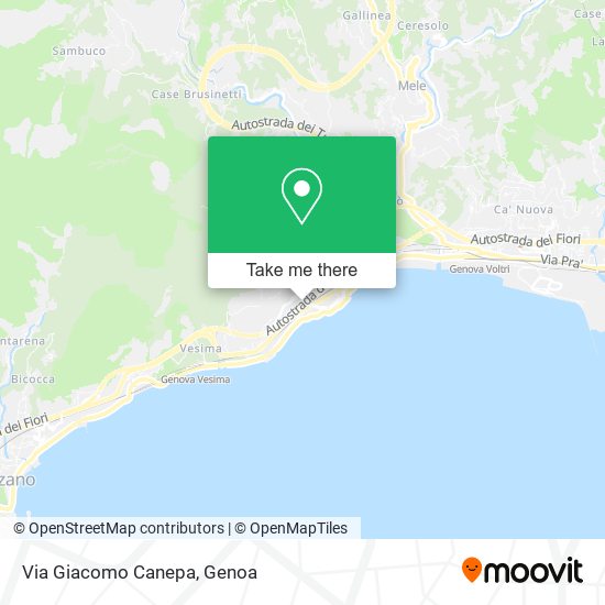 Via Giacomo Canepa map