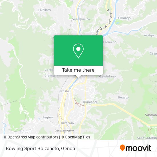 Bowling Sport Bolzaneto map