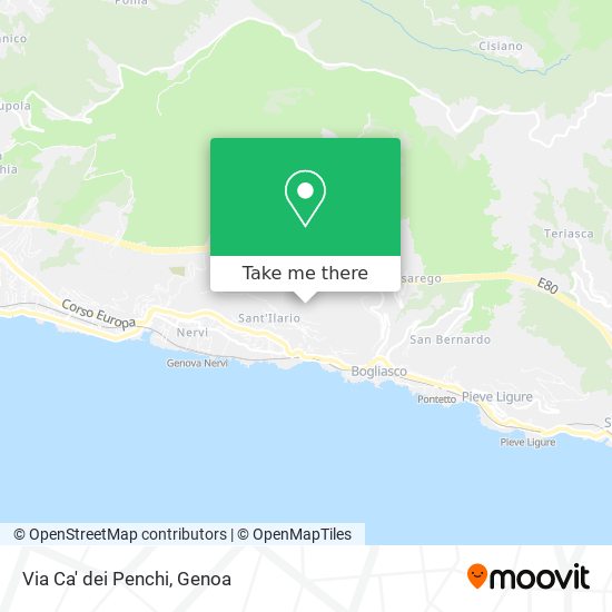 Via Ca' dei Penchi map