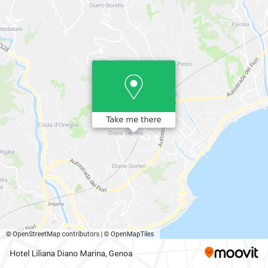 Hotel Liliana Diano Marina map