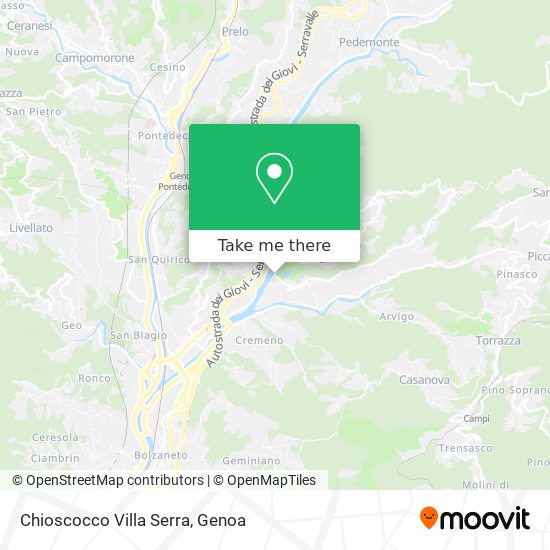 Chioscocco Villa Serra map