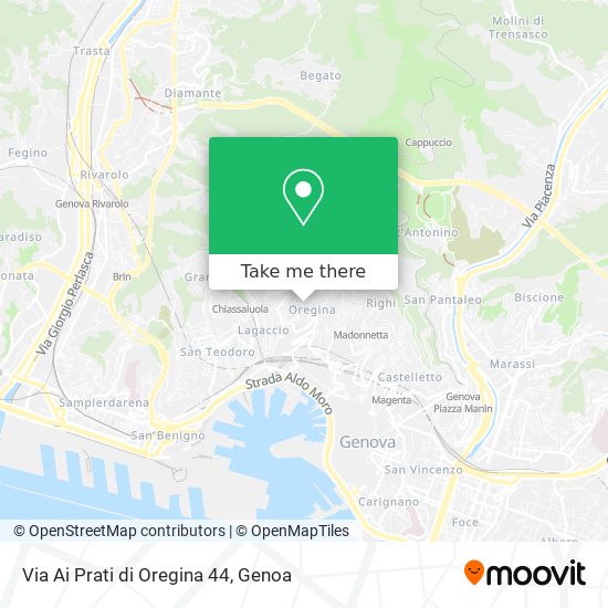 Via Ai Prati di Oregina 44 map