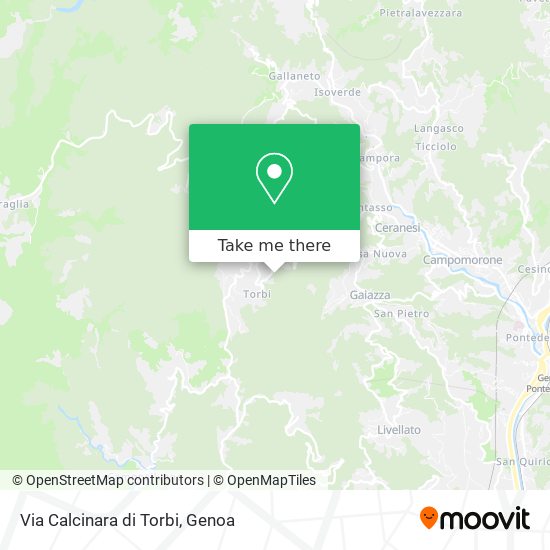 Via Calcinara di Torbi map