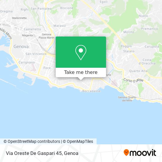 Via Oreste De Gaspari 45 map
