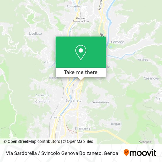 Via Sardorella / Svincolo Genova Bolzaneto map