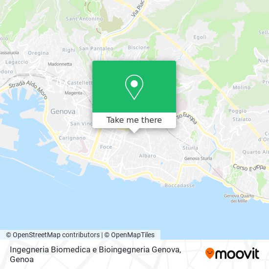Ingegneria Biomedica e Bioingegneria Genova map