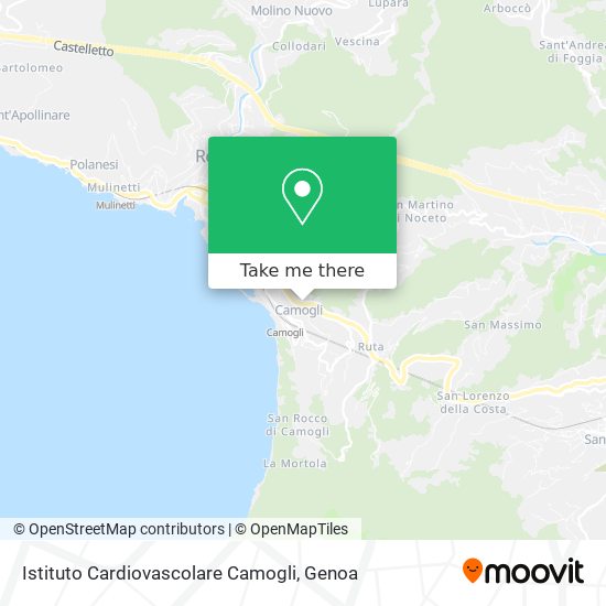 Istituto Cardiovascolare Camogli map