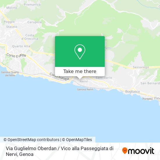 Via Guglielmo Oberdan / Vico alla Passeggiata di Nervi map