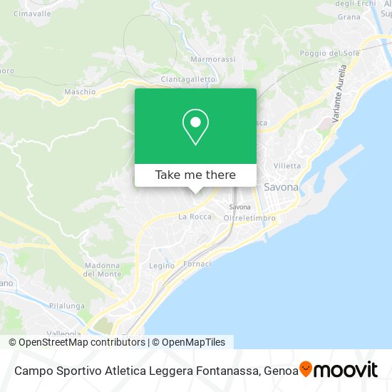 Campo Sportivo Atletica Leggera Fontanassa map