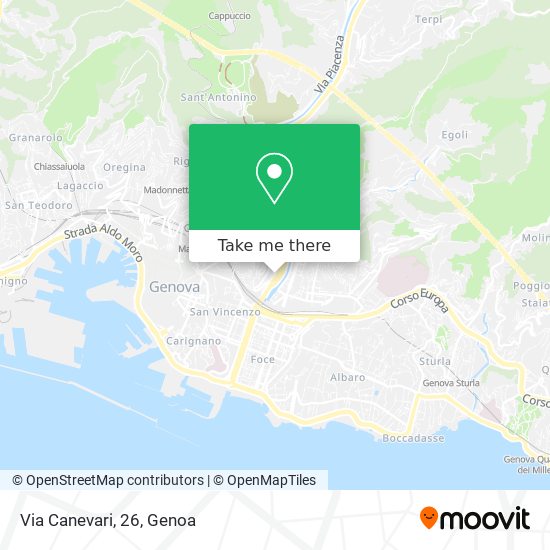 Via Canevari, 26 map