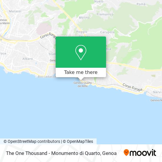 The One Thousand - Monumento di Quarto map