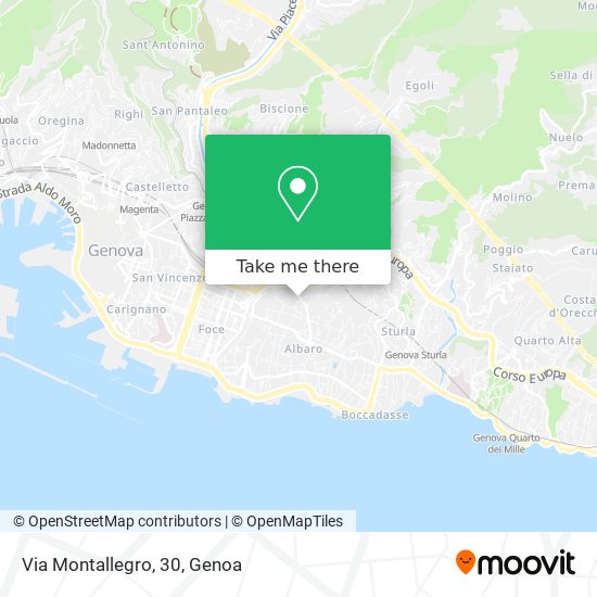 Via Montallegro, 30 map