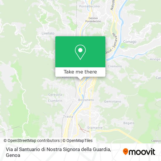 Via al Santuario di Nostra Signora della Guardia map