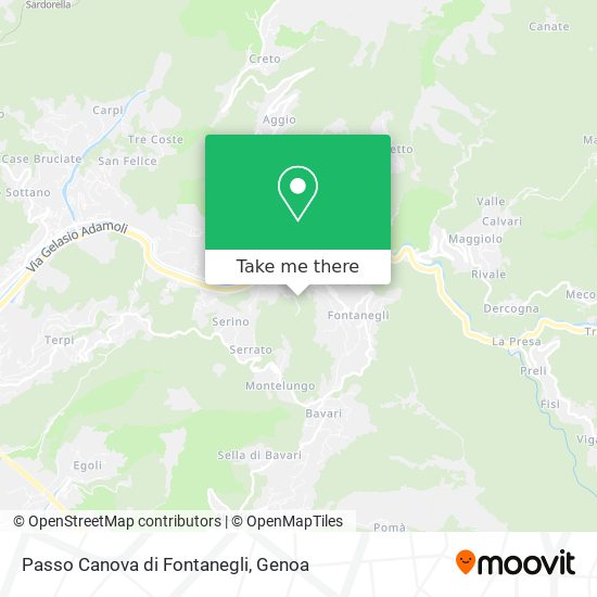 Passo Canova di Fontanegli map