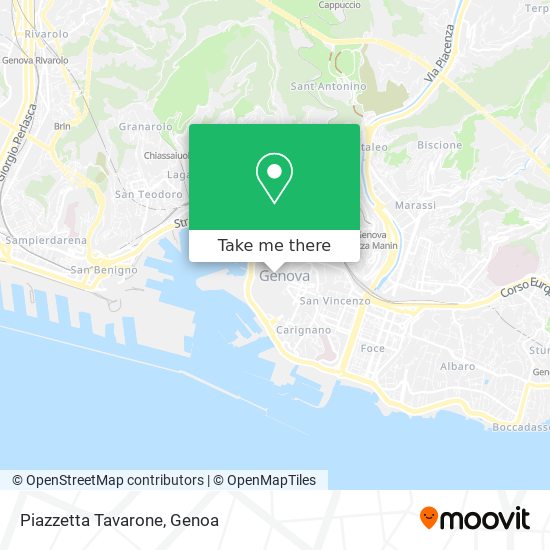 Piazzetta Tavarone map