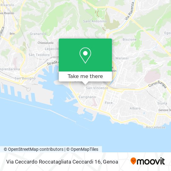Via Ceccardo Roccatagliata Ceccardi  16 map