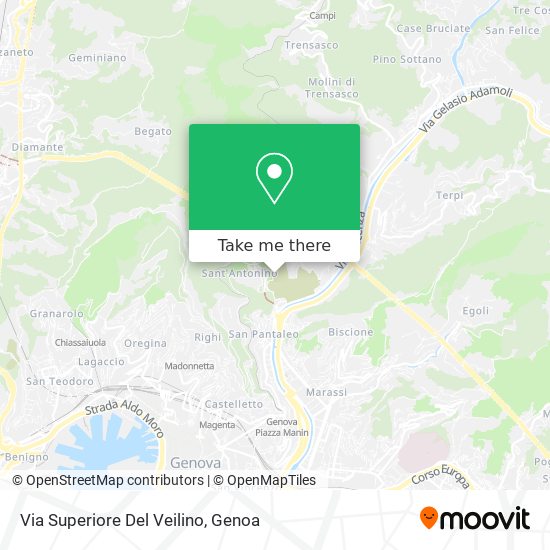 Via Superiore Del Veilino map