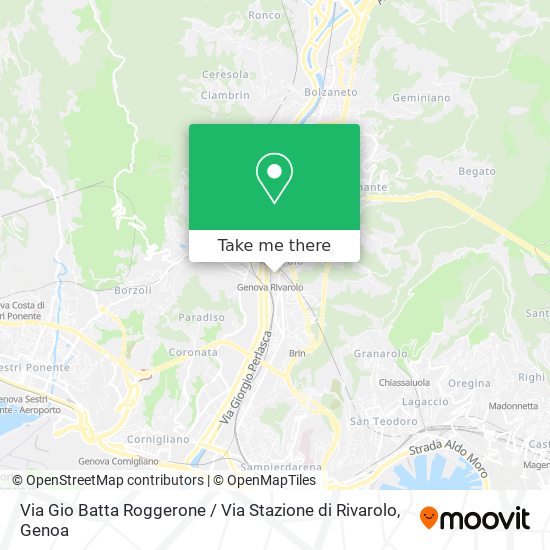 Via Gio Batta Roggerone / Via Stazione di Rivarolo map