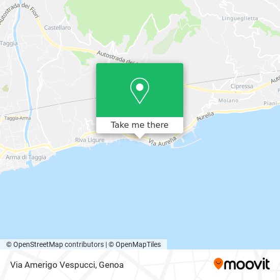 Via Amerigo Vespucci map