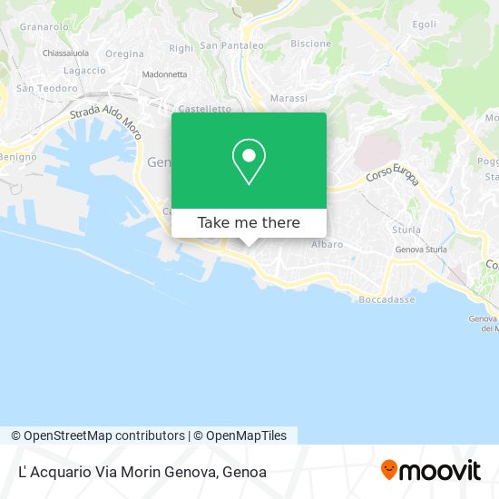 L' Acquario Via Morin Genova map