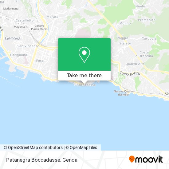 Patanegra Boccadasse map