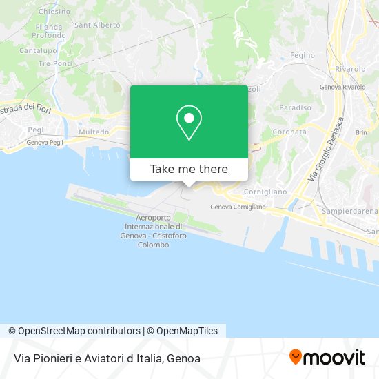 Via Pionieri e Aviatori d Italia map