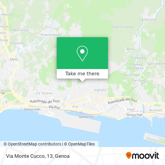 Via Monte Cucco, 13 map