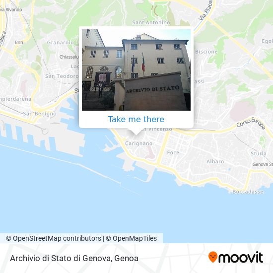 Archivio di Stato di Genova map